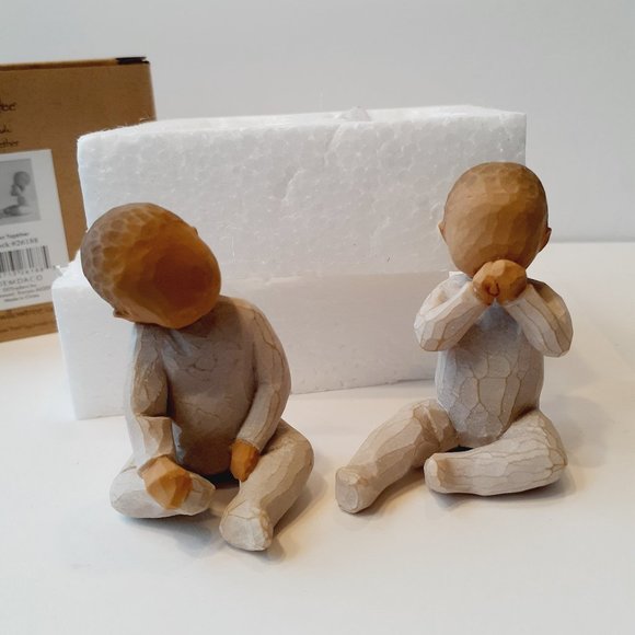 Demdaco Willow Tree Two Together Baby Twins Figurines Susan Lordi 26188 2007 - Picture 4 of 5